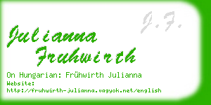 julianna fruhwirth business card