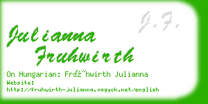 julianna fruhwirth business card